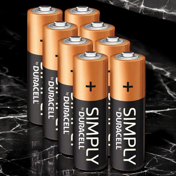 Duracell Simply AA Batteries 8 Pack 1.5V Alkaline LR6 MN1500 Long Expiry Date 03/2028