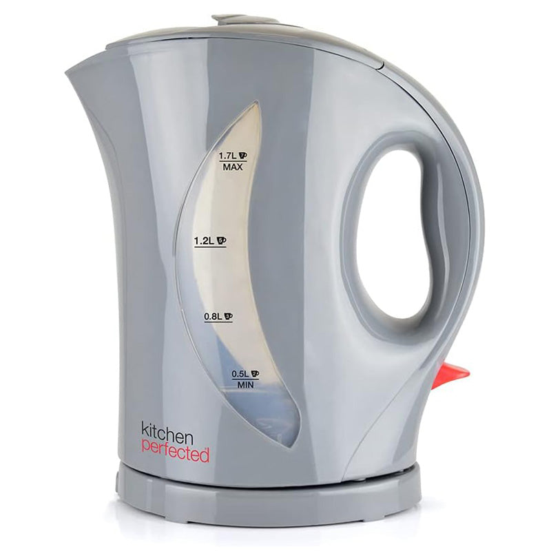 Grey Cordless 2200W Electric Kettle 1.7 Litre Jug Fast Boil with Washable Filter