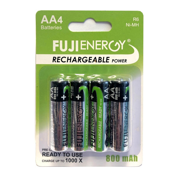 Compact Plug-In Battery Charger plus 8 Rechargeable Batteries AA AAA Ni-MH