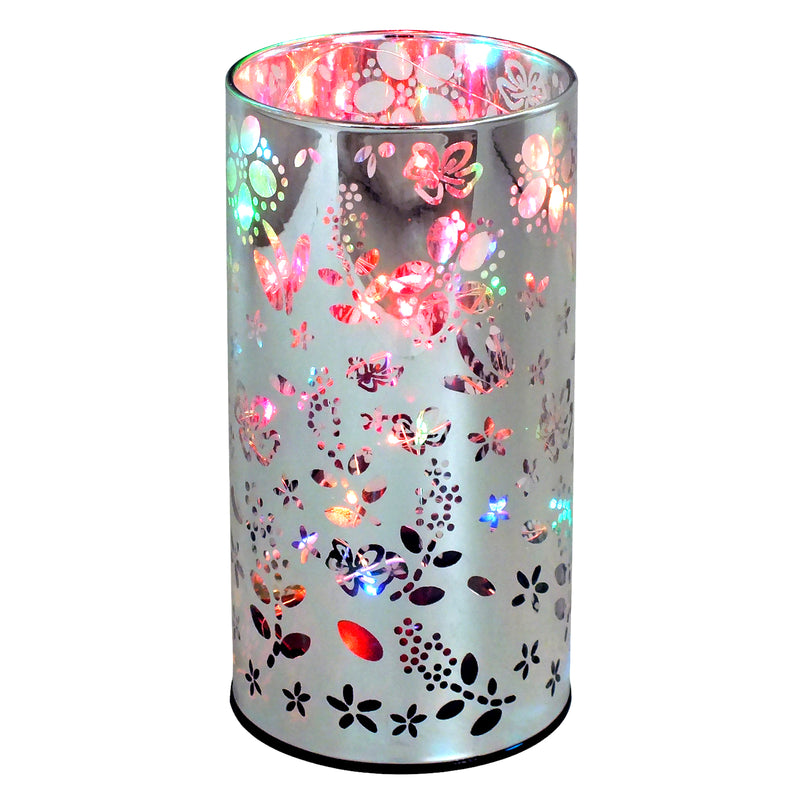 Luxa Flowers Glass Twinkler Colour Changing LED Table Lamp Projection Light