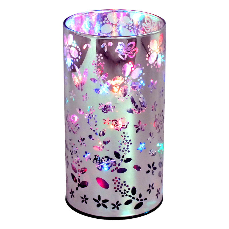 Luxa Flowers Glass Twinkler Colour Changing LED Table Lamp Projection Light