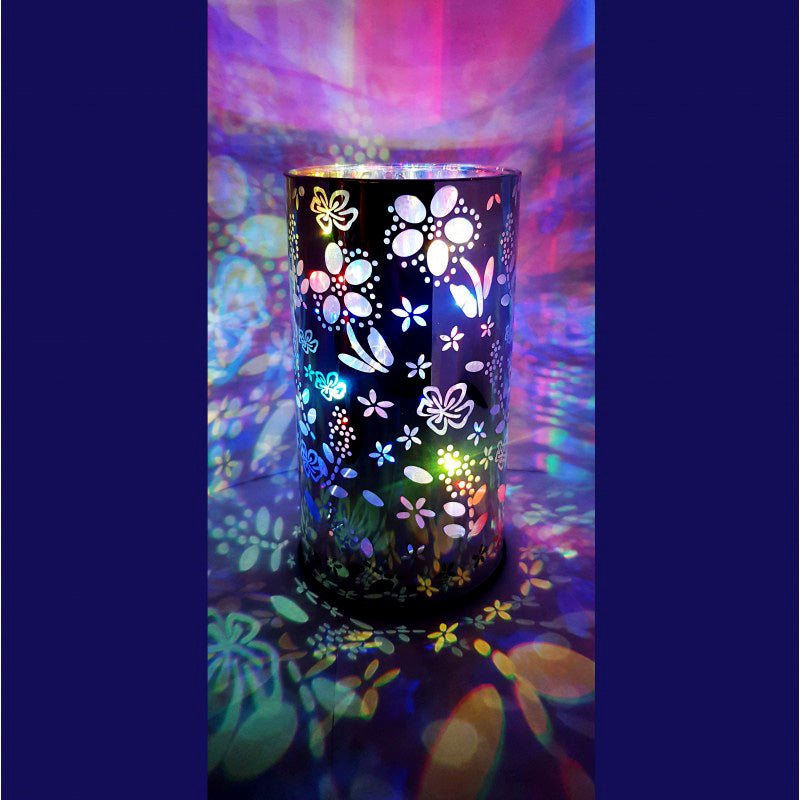 Luxa Flowers Glass Twinkler Colour Changing LED Table Lamp Projection Light