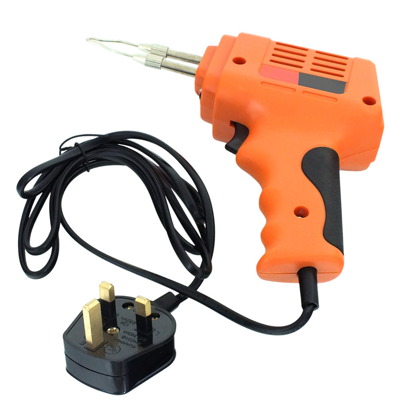 175W Electric Soldering Gun with LED Light | Kit includes 3 x Soldering Tips, Solder Wire, Flux & Storage Case