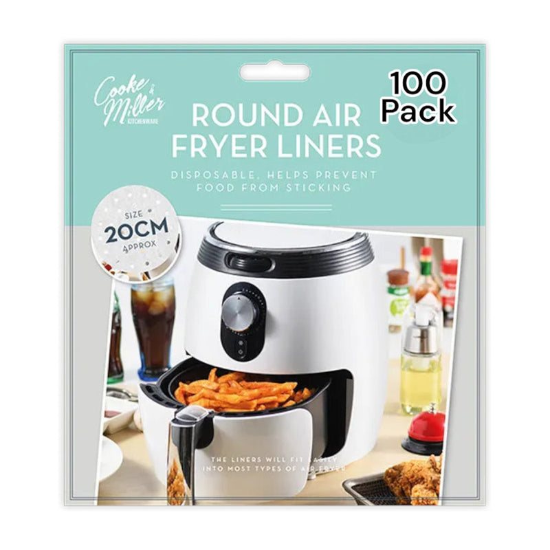 Air Fryer Liners Disposable Non-Stick Greaseproof Paper Round 100pc