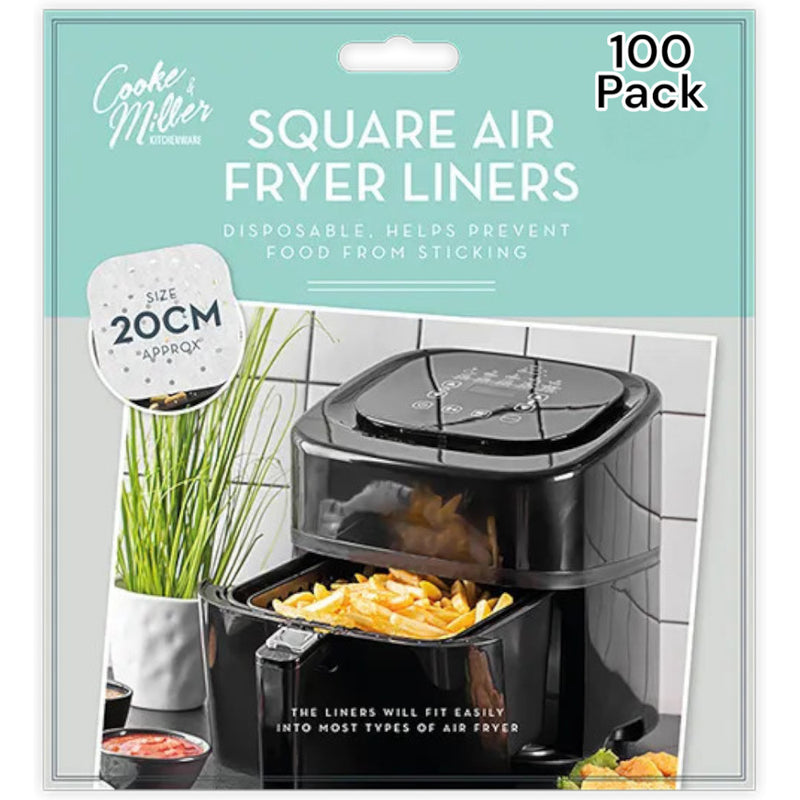 Air Fryer Liners Disposable Non-Stick Greaseproof Paper Square 100pc