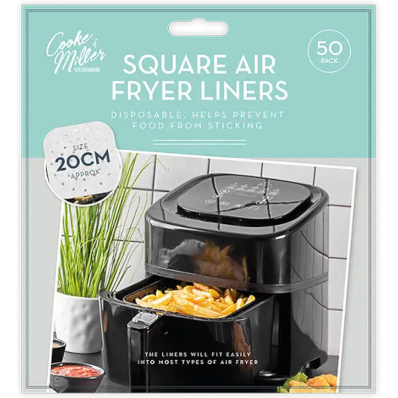 Air Fryer Liners Disposable Non-Stick Greaseproof Paper Square 50pc