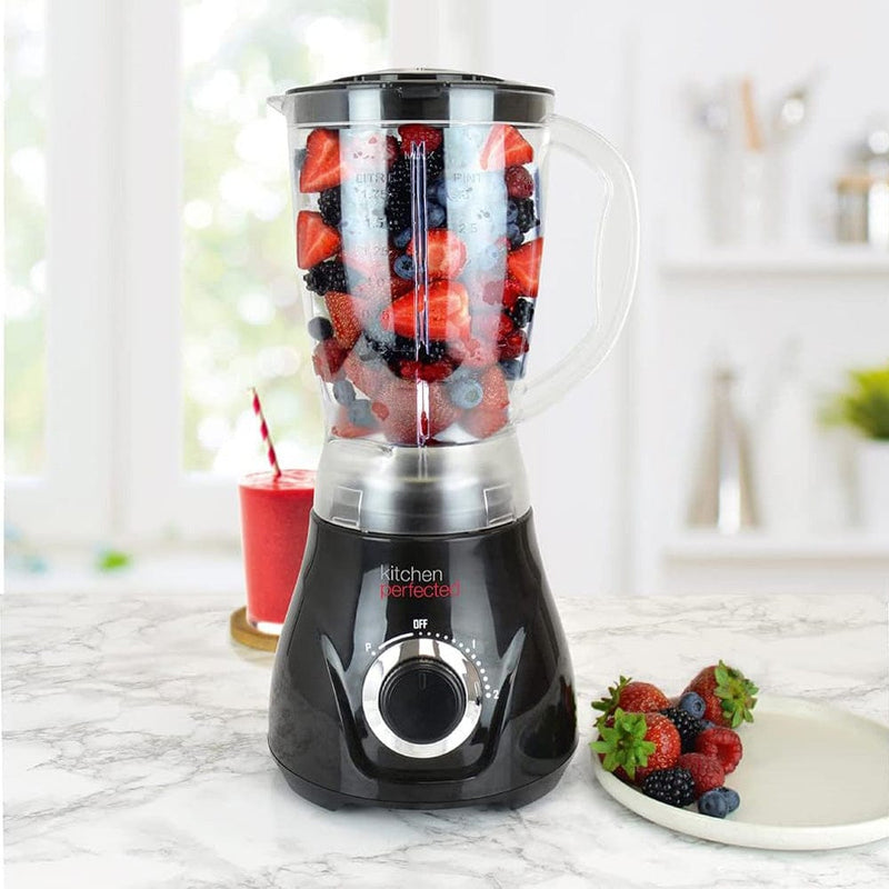 Kitchen Perfected Food Mixers & Blenders 500W Table Blender Food Processor Juicer & Smoothie Maker | Includes Grinder Mill Attachment