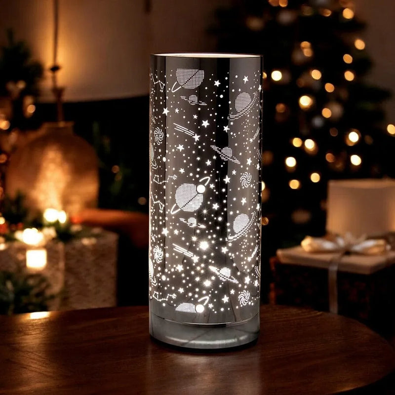 Lesser & Pavey Aroma Touch Lamp Silver Aroma Touch Control Lamp Essential Oil Burner and Wax Tart Warmer Melter | Space Galaxy Design