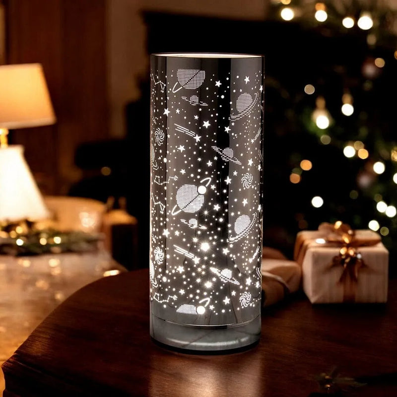 Lesser & Pavey Aroma Touch Lamp Silver Aroma Touch Control Lamp Essential Oil Burner and Wax Tart Warmer Melter | Space Galaxy Design