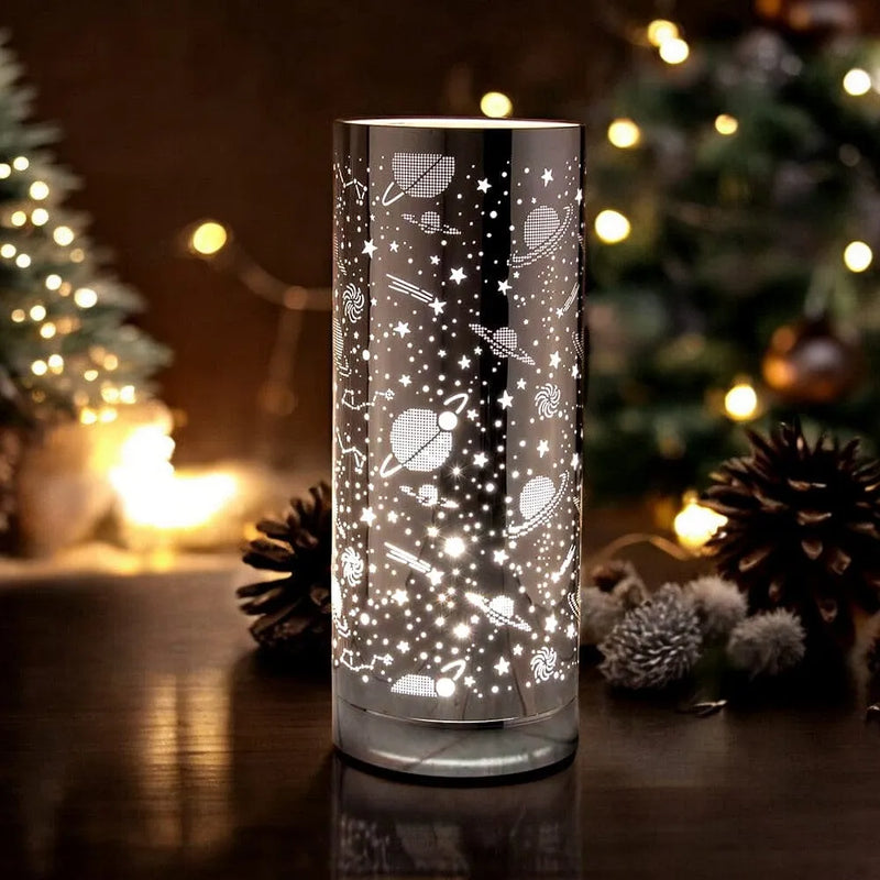 Lesser & Pavey Aroma Touch Lamp Silver Aroma Touch Control Lamp Essential Oil Burner and Wax Tart Warmer Melter | Space Galaxy Design