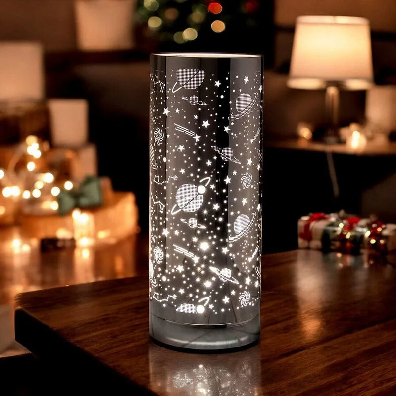 Lesser & Pavey Aroma Touch Lamp Silver Aroma Touch Control Lamp Essential Oil Burner and Wax Tart Warmer Melter | Space Galaxy Design