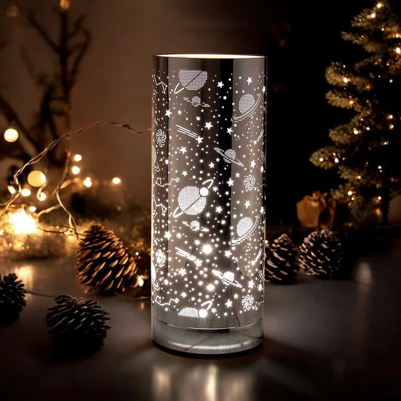 Lesser & Pavey Aroma Touch Lamp Silver Aroma Touch Control Lamp Essential Oil Burner and Wax Tart Warmer Melter | Space Galaxy Design