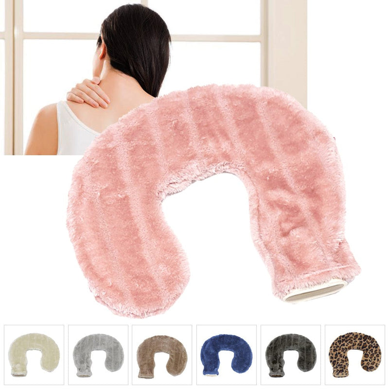 Lesser & Pavey Hot Water Bottle with Cover Neck & Shoulder Hot Water Bottle with Soft Fleece Cover | Choice of Colour