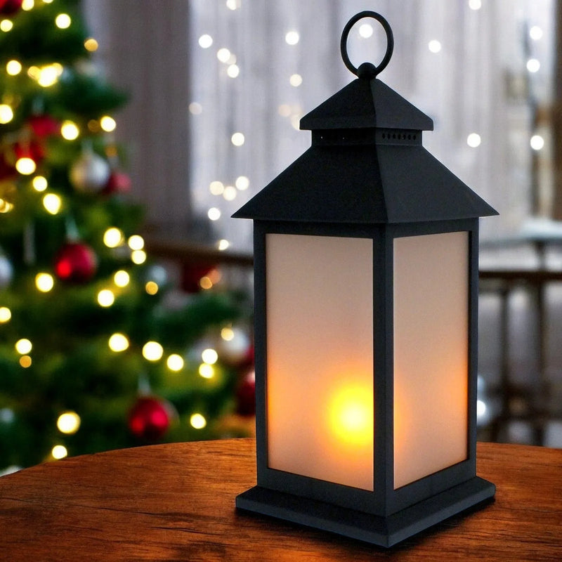 Lesser & Pavey LED Candle Lantern LED Candle Lantern Dancing Flickering Flame Effect Battery Powered with Off Timer