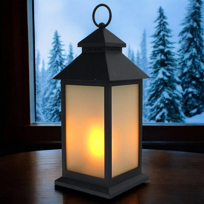 Lesser & Pavey LED Candle Lantern LED Candle Lantern Dancing Flickering Flame Effect Battery Powered with Off Timer