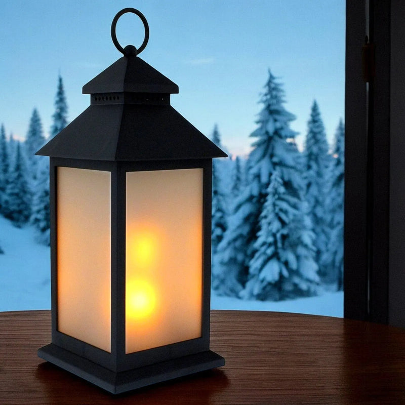 Lesser & Pavey LED Candle Lantern LED Candle Lantern Dancing Flickering Flame Effect Battery Powered with Off Timer