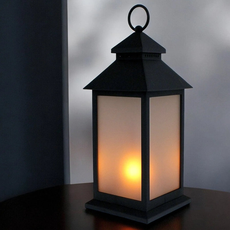 Lesser & Pavey LED Candle Lantern LED Candle Lantern Dancing Flickering Flame Effect Battery Powered with Off Timer