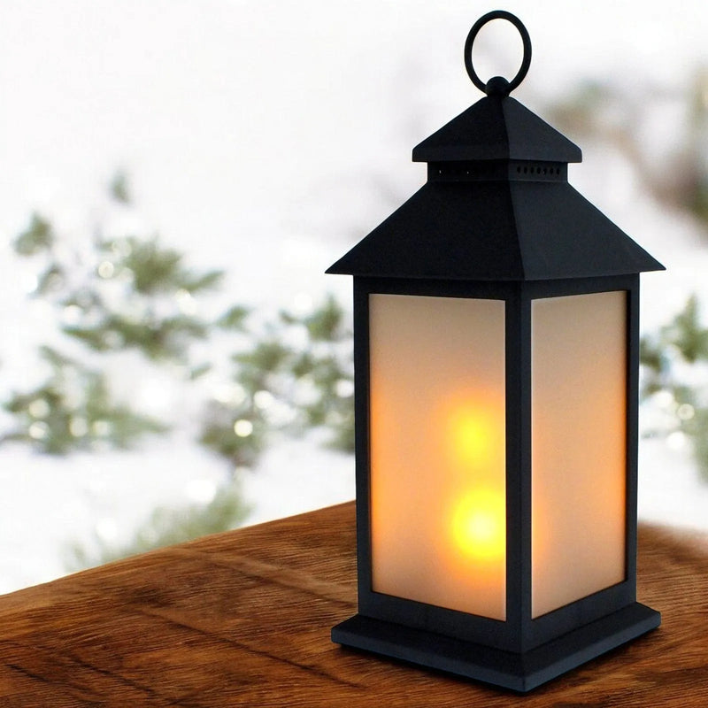 Lesser & Pavey LED Candle Lantern LED Candle Lantern Dancing Flickering Flame Effect Battery Powered with Off Timer