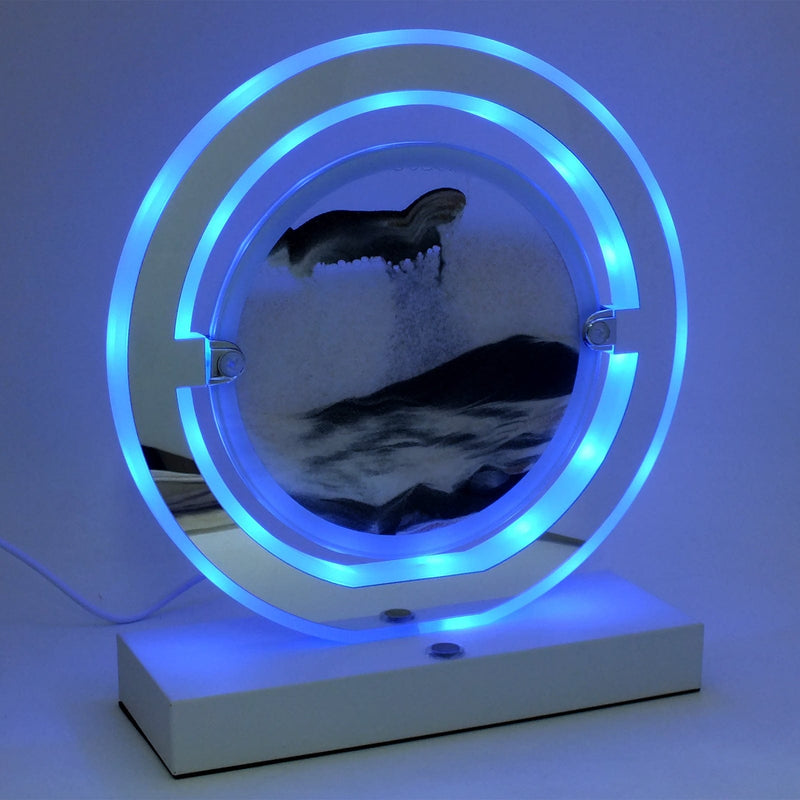 Lesser & Pavey Quicksand Lamp Colour Changing LED Quicksand Lamp Sand Art Picture Light | Choice of Black & White, Blue or Red Sand