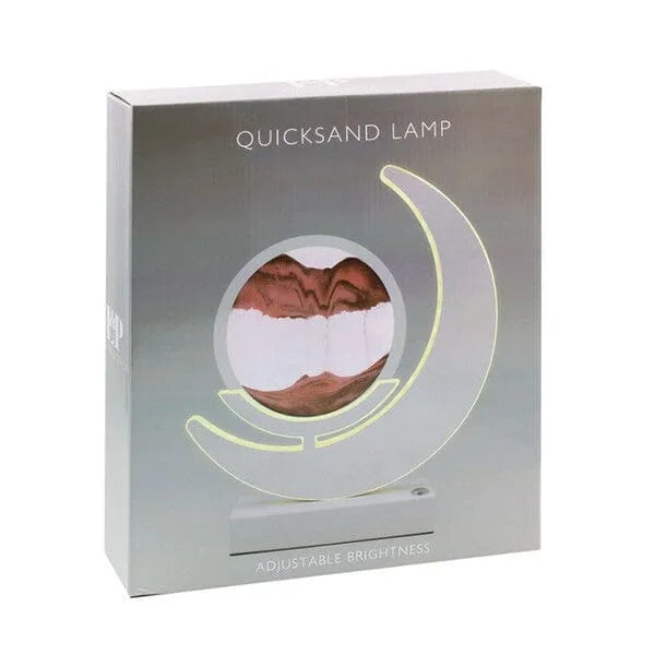 Lesser & Pavey Quicksand Lamp Quicksand LED Moon Lamp Table Light Mirrored 3D Motion Moving Sand Art Picture