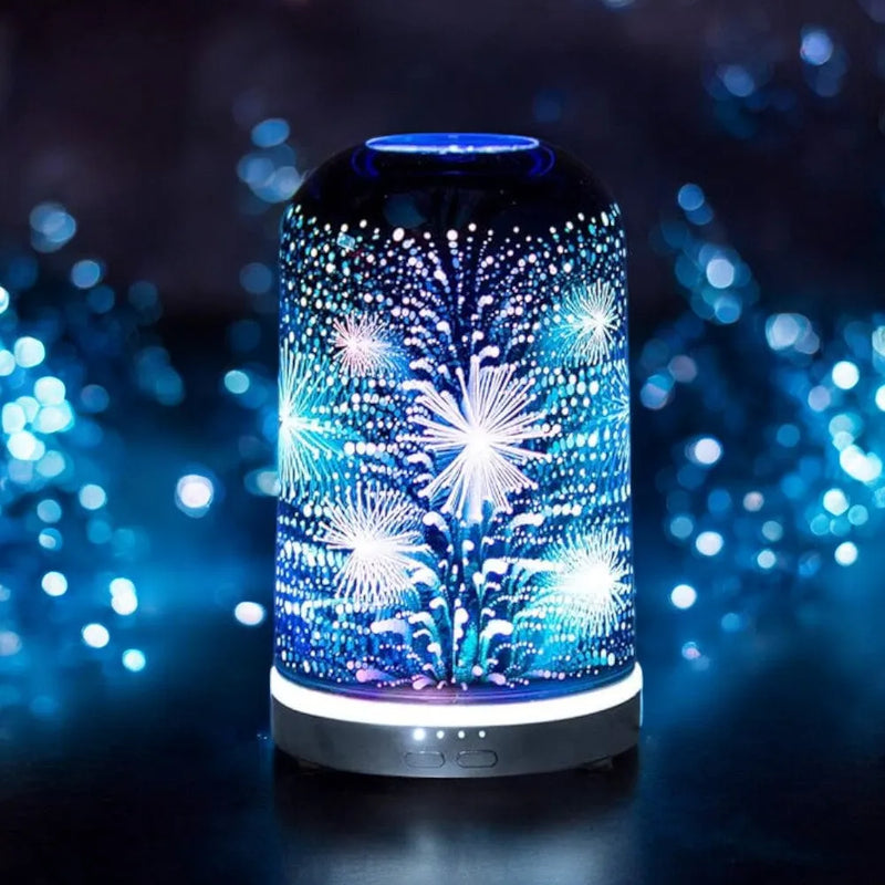 Aroma Humidifier Diffuser Fireworks Burst 3D Multi Colour Led - Essential Oils