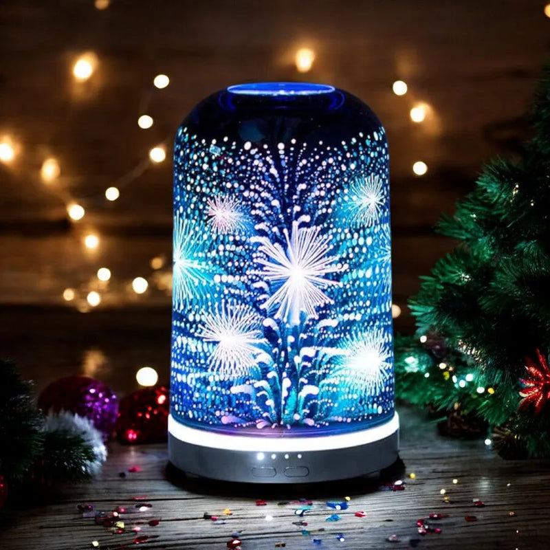 Aroma Humidifier Diffuser Fireworks Burst 3D Multi Colour Led - Essential Oils