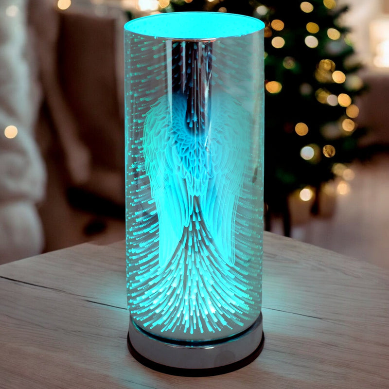 Aroma Lamp Oil Burner and Wax Melt Warmer | 3D Angel Wings Design | Colour Changing LED Lights