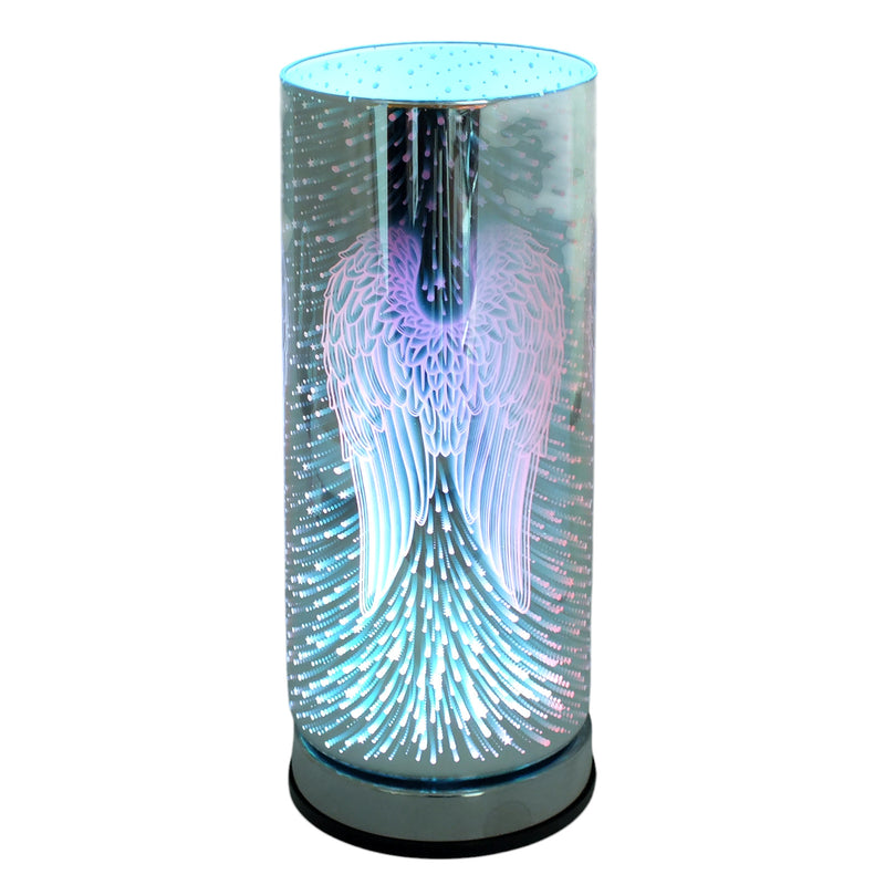 Aroma Lamp Oil Burner and Wax Melt Warmer | 3D Angel Wings Design | Colour Changing LED Lights