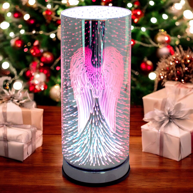 Aroma Lamp Oil Burner and Wax Melt Warmer | 3D Angel Wings Design | Colour Changing LED Lights