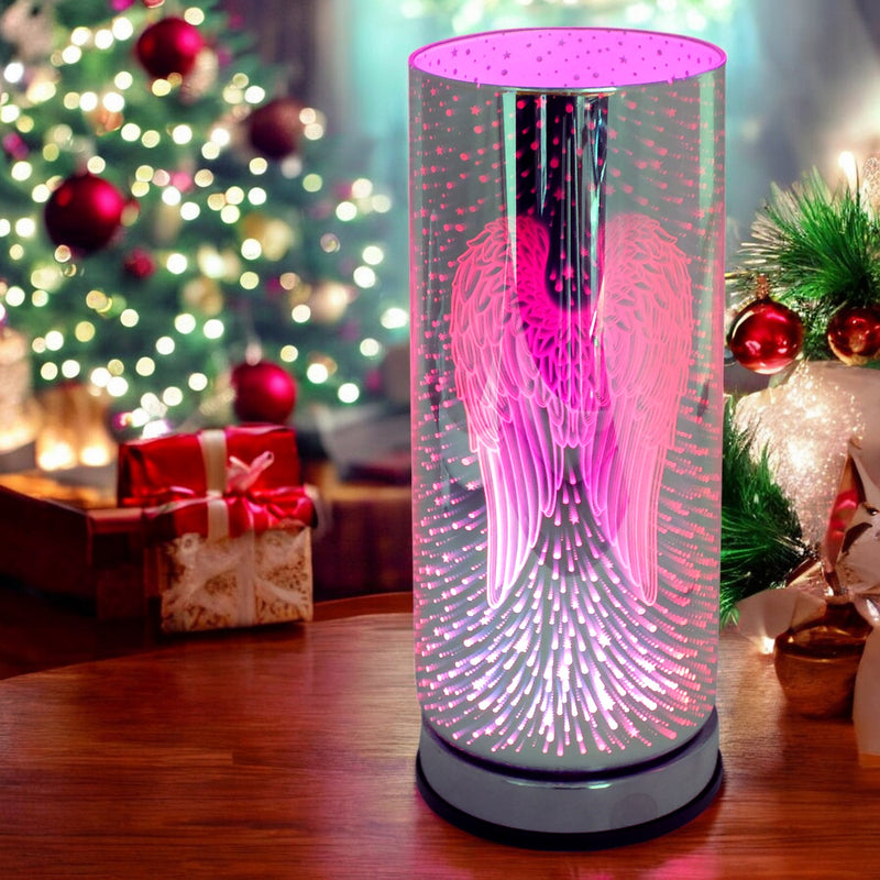 Aroma Lamp Oil Burner and Wax Melt Warmer | 3D Angel Wings Design | Colour Changing LED Lights