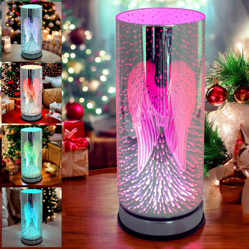 Aroma Lamp Oil Burner and Wax Melt Warmer | 3D Angel Wings Design | Colour Changing LED Lights