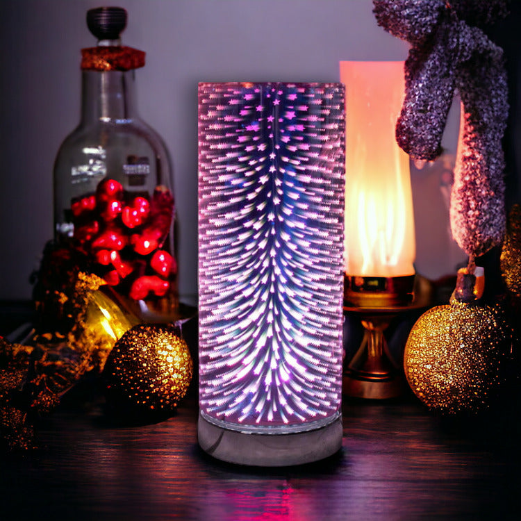 Aroma Lamp Oil Burner 3d Fireworks Burst Wax Melt Multi Colour Changing 7 LED