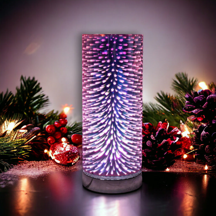 Aroma Lamp Oil Burner 3d Fireworks Burst Wax Melt Multi Colour Changing 7 LED