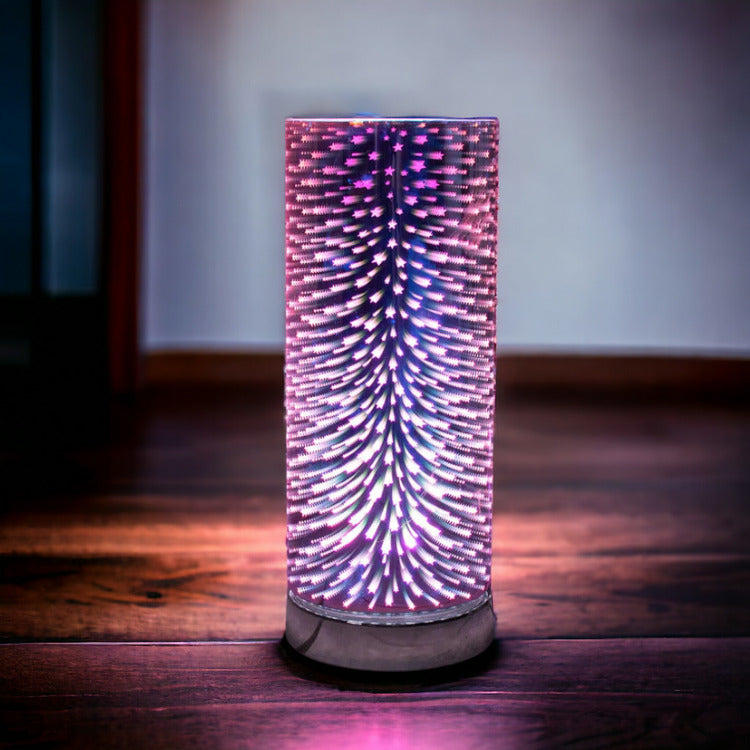 Aroma Lamp Oil Burner 3d Fireworks Burst Wax Melt Multi Colour Changing 7 LED