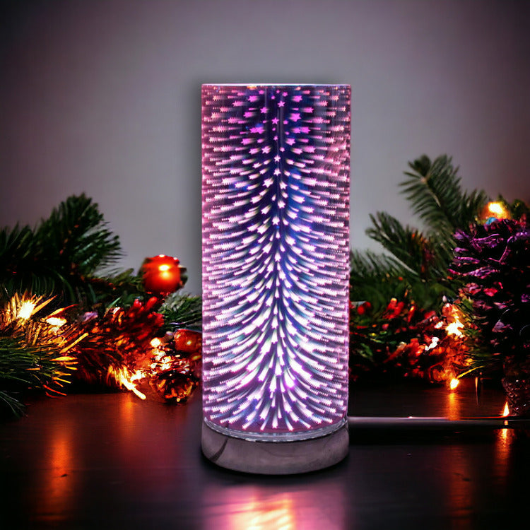 Aroma Lamp Oil Burner 3d Fireworks Burst Wax Melt Multi Colour Changing 7 LED