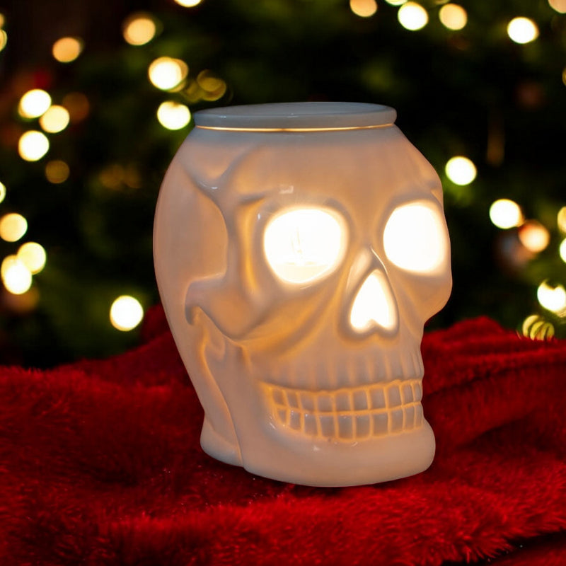 Aroma Wax Melt Burner OIl Warmer Lamp Skull - For Scented - Electric