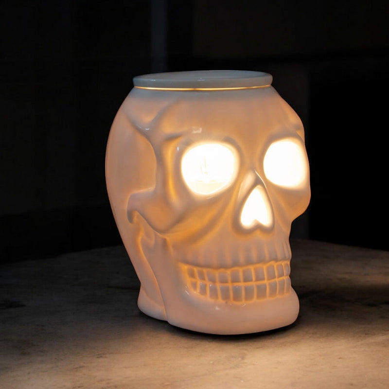 Aroma Wax Melt Burner OIl Warmer Lamp Skull - For Scented - Electric