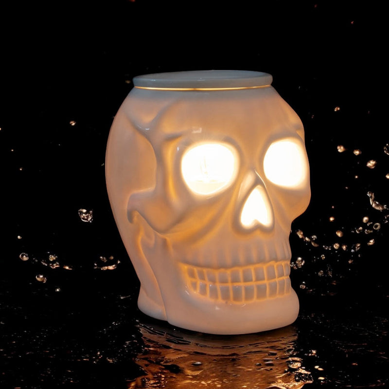 Aroma Wax Melt Burner OIl Warmer Lamp Skull - For Scented - Electric