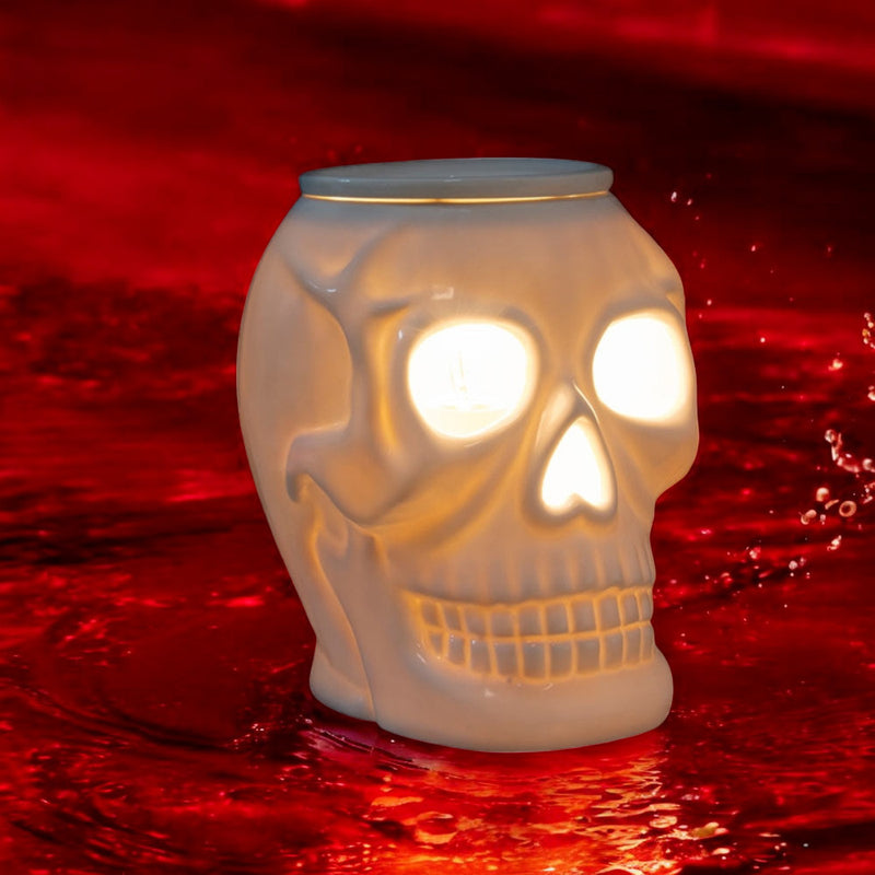 Aroma Wax Melt Burner OIl Warmer Lamp Skull - For Scented - Electric