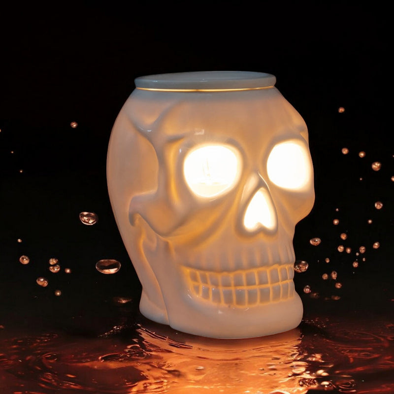 Aroma Wax Melt Burner OIl Warmer Lamp Skull - For Scented - Electric