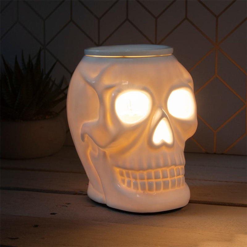 Aroma Wax Melt Burner OIl Warmer Lamp Skull - For Scented - Electric