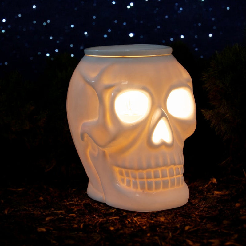 Aroma Wax Melt Burner OIl Warmer Lamp Skull - For Scented - Electric