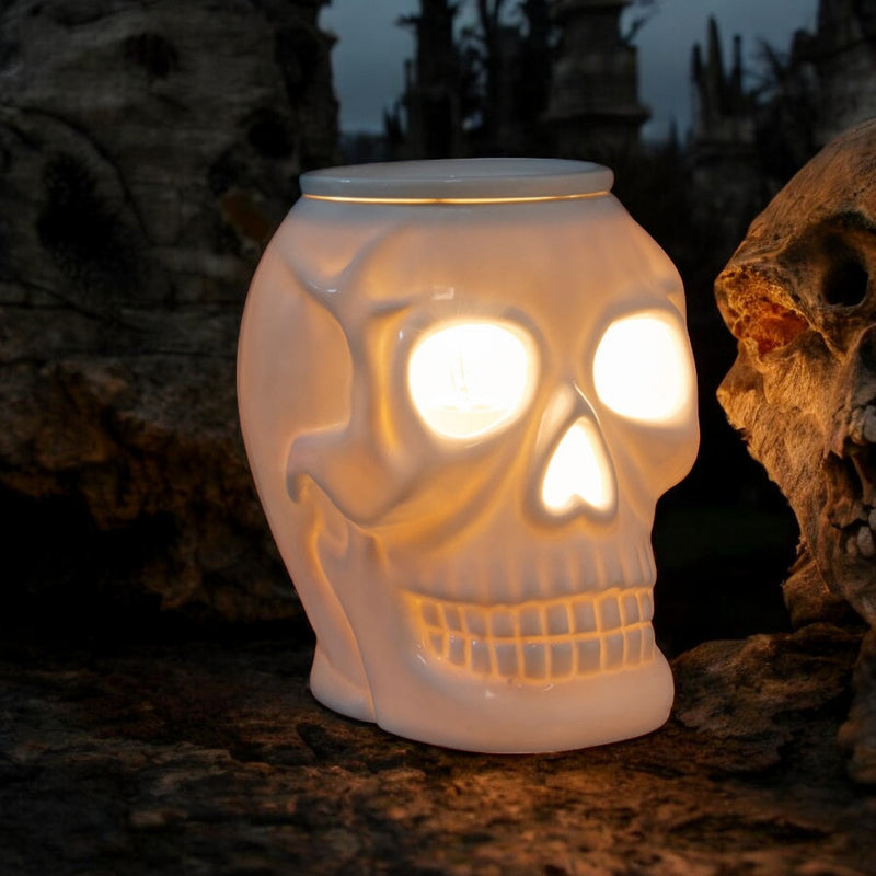 Aroma Wax Melt Burner OIl Warmer Lamp Skull - For Scented - Electric