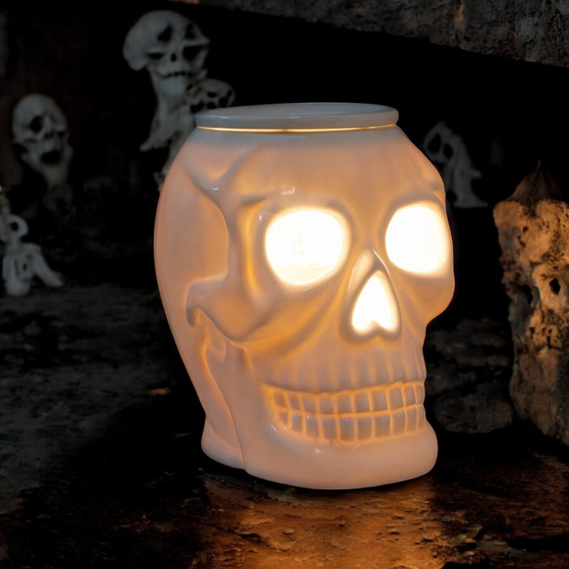 Aroma Wax Melt Burner OIl Warmer Lamp Skull - For Scented - Electric