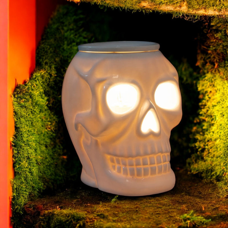 Aroma Wax Melt Burner OIl Warmer Lamp Skull - For Scented - Electric