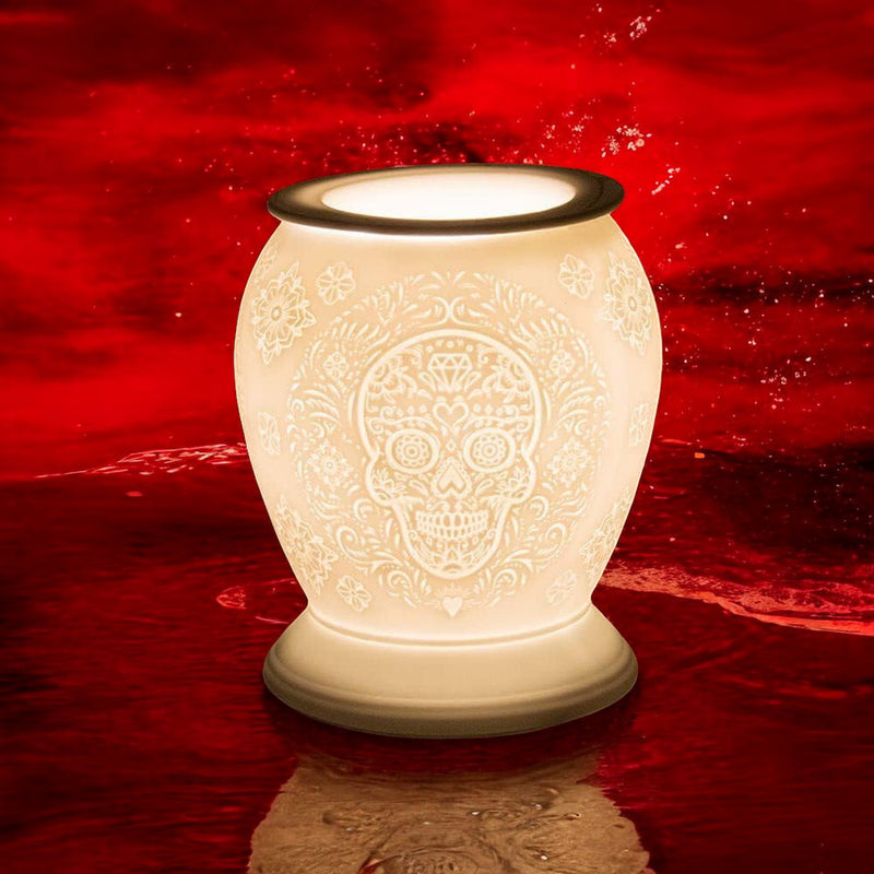 Aroma Wax Melt Burner OIl Warmer Lamp Skull - For Scented - Electric