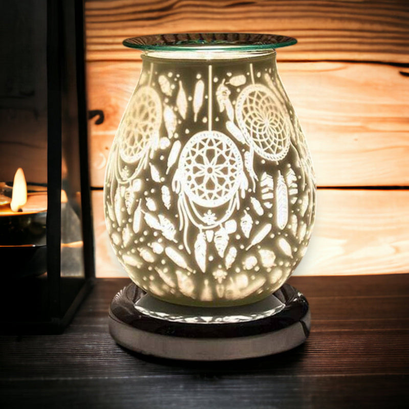 Aroma Lamp Oil Burner Wax Melt Satin White  - Touch Sensitive