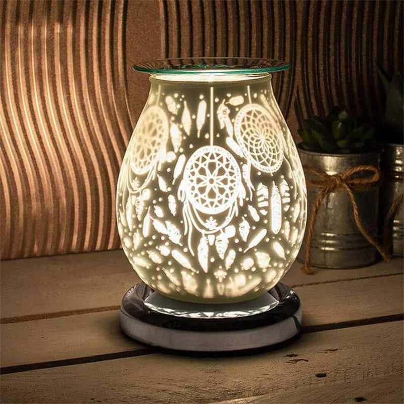 Aroma Lamp Oil Burner Wax Melt Satin White  - Touch Sensitive