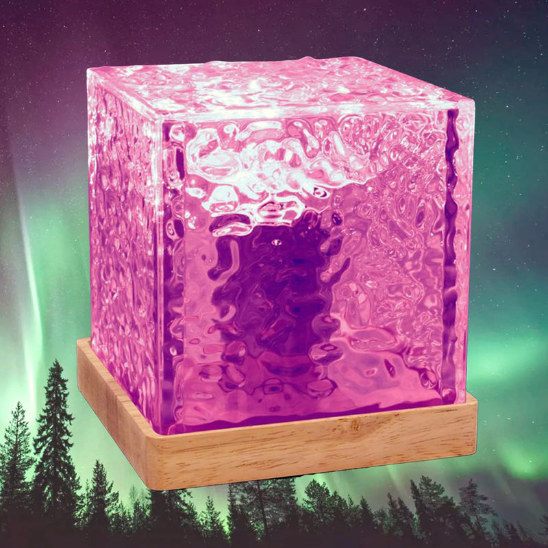 Northern Lights LED Projection Lamp | 16 Colour RGB Cube | Sensory Night Light with Remote Control