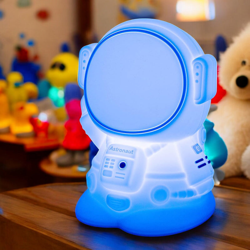 Squishy Astronaut Night Light Childrens Soft 7 Colour Changing LED Spaceman Bedside Lamp